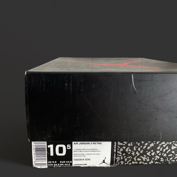 Nike Air Jordan 3 Retro Chlorophyll Men’s Size 10.5 136064-006 - Picture 7 of 8